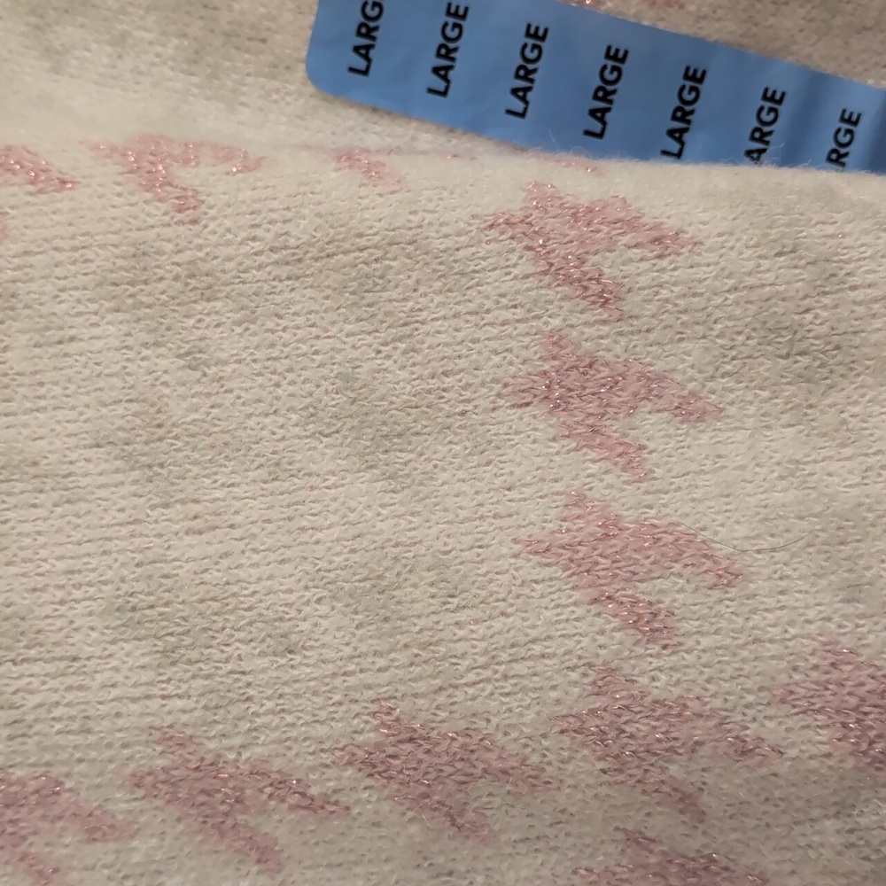 Women's Pink Sparkle Sweater Size L - Picture 3 of 5